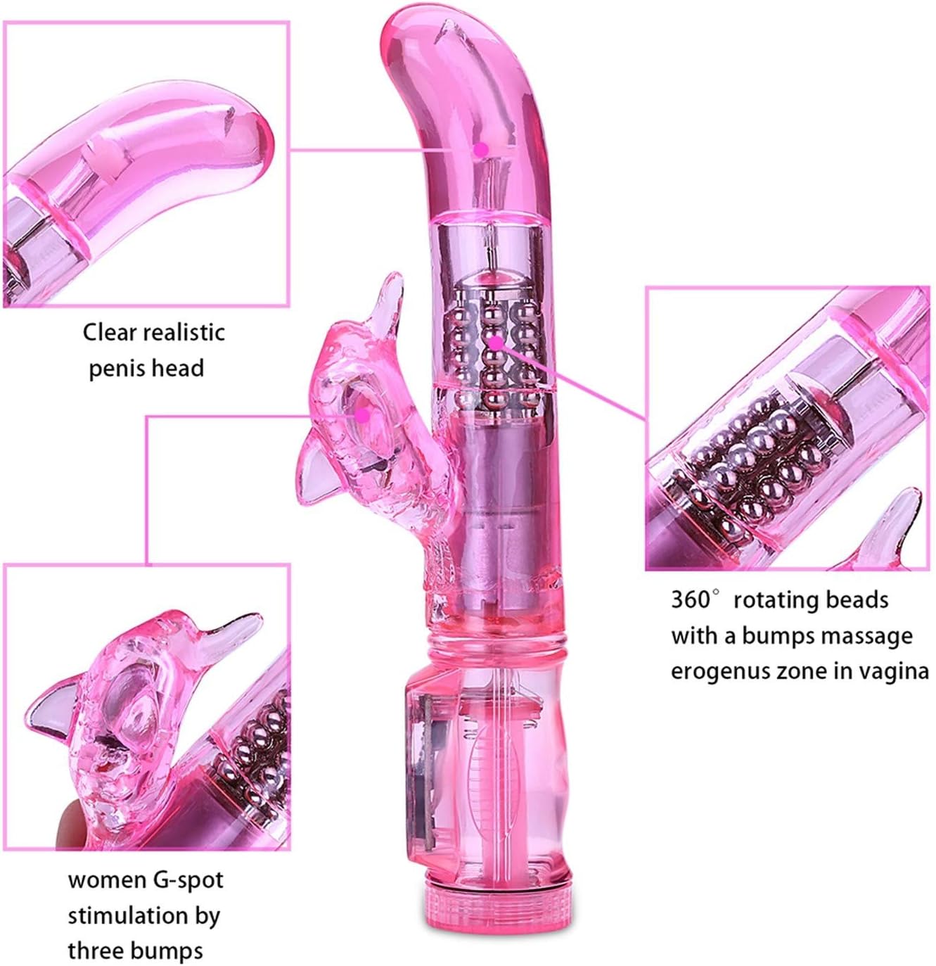🐬 Delfín Vibrador Giratorio 360° 💖