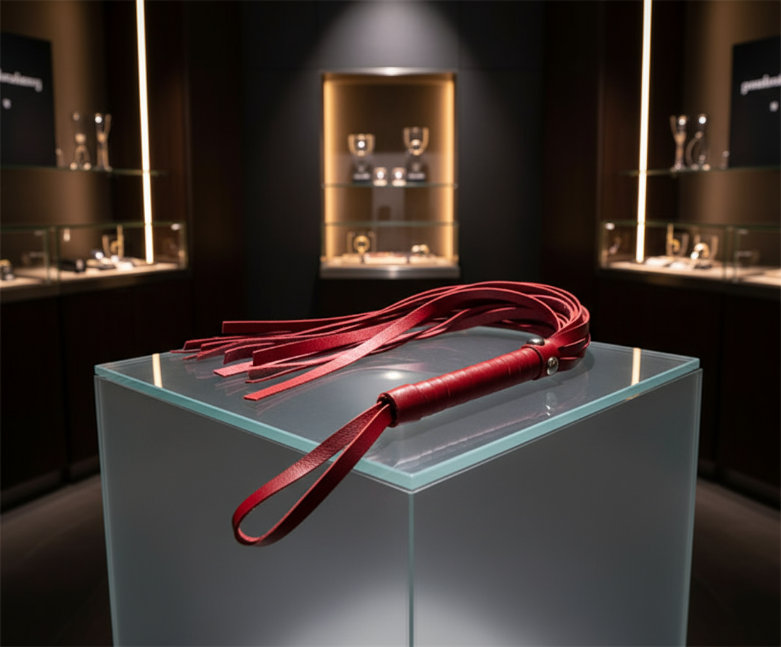 Látigo rojo iluminación artística