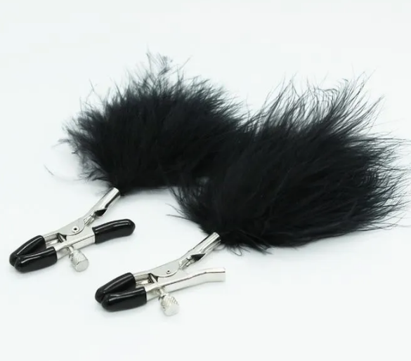 Pinzas para pezón con plumas 🪶
