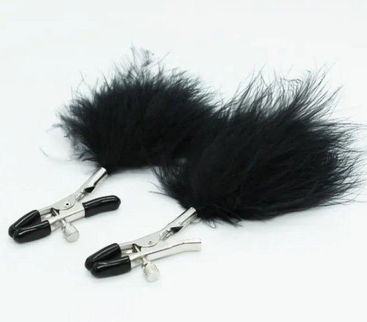 Pinzas para pezón con plumas 🪶