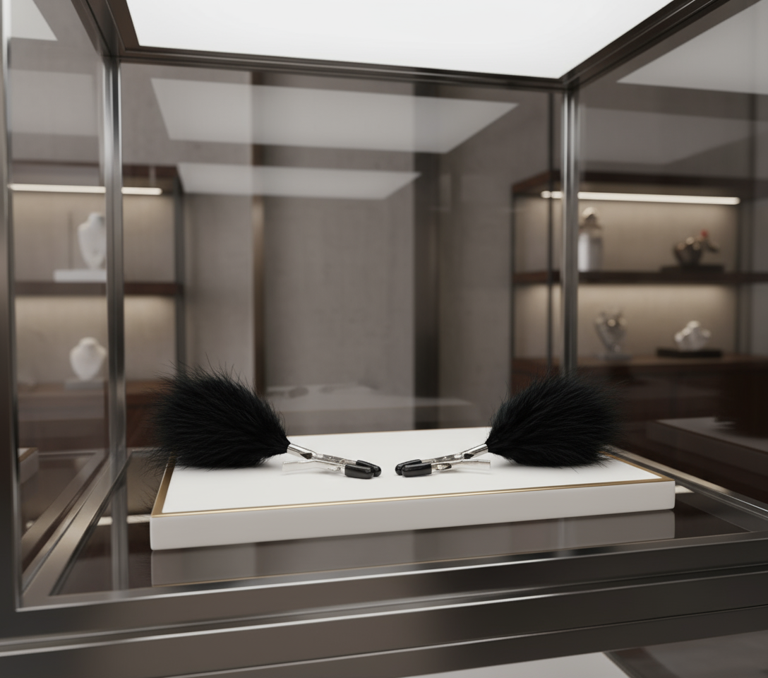 Accesorio con plumas ángulo artístico