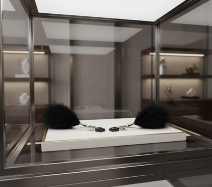 Accesorio con plumas ángulo artístico