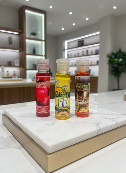 Geles calientes ángulo artístico