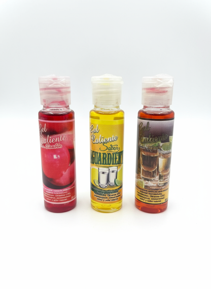 Geles calientes primer plano