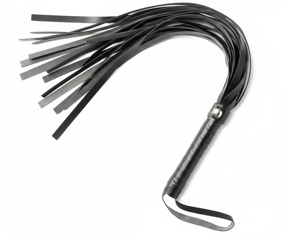 Látigo negro ángulo diferente