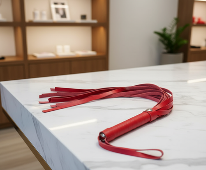 Látigo rojo en boutique